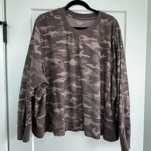 Brown Long Sleeve Camo Tee